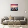 Bilder auf glas - Einteilig - Brücke Rosa Himmel - 50x50cm Produktbild-Vorschau 7