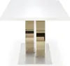 Design Esstisch HAG-777 Weiß Hochglanz - Gold ausziehbar Produktbild-Vorschau 8