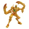 A yellow robot action figure with green and purple accents, posed dynamically against a white background. Anteprima dell’immagine prodotto