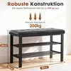 Un banc pour changer les chaussures avec une étagère à Voir les images du produit 3