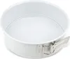 A white springform baking pan with a silver latch is shown against a white background. Anteprima dell’immagine prodotto