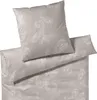 A folded duvet cover and pillowcase set with a paisley pattern. Produktbild-Vorschau