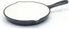 A cast iron frying pan with a white interior and black exterior is shown on a white background. Produktbild-Vorschau