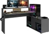 Bureau gaming Vortex - 229x60x95cm - avec éclairage LED - Voir les images du produit 13