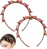 Frisurenhilfe Haarreif mit Klammern,Double Bangs Hairstyle Produktbild-Vorschau 1