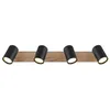 Deckenleuchte, Spotstrahler, Metall, Holzoptik, L 55,5 cm Produktbild-Vorschau 7