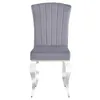 Chaise de salle à manger élégante PREDRAG – chrome / gris Voir les images du produit 2