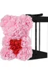 Rosenbär in pink und weiß in Geschenkbox 25cm Produktbild-Vorschau 2