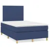 The Living Store Boxspringbett mit Matratze Blau 120x200 cm Produktbild-Vorschau 2
