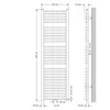 LuxeBath Badheizkörper - 750 x 1800 mm - Weiß - gebogen mit Produktbild-Vorschau 2