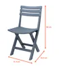 Sedia pieghevole in plastica 80 x 45 cm - blu - Giardino e Anteprima dell’immagine prodotto 1