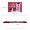 Relaxdays Fußmatte Lama, Kokos, Türvorleger mit Spruch, 60 Produktbild-Vorschau 4