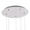 The underside of a modern pendant light fixture with multiple suspension wires attached to a circular base. Produktbild-Vorschau
