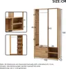 Sweiko 100x33x190cm garderobenschränke mit Produktbild-Vorschau 15