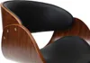 Miliboo - Design-Stuhl auf Rollen Schwarz und Nussbaum BENT Produktbild-Vorschau 5