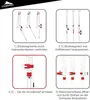 Diagrams showing how to assemble and adjust Steinwood trekking poles. Produktbild-Vorschau