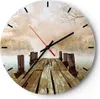 Wanduhr - Rund - Glasuhr - Illustration herbst landschaft Produktbild-Vorschau 1
