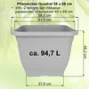 MePla - Set - Pflanzkübel Quadrat 58x58 + Untersetzer 49x49 Produktbild-Vorschau 2