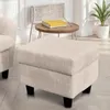 Ohrensessel mit Hocker Landhausstil Polster-TV-Lesesessel Produktbild-Vorschau 4