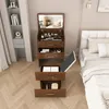 3-in-1 Schminktisch mit offenem Spiegel Glasplatte Walnut Produktbild-Vorschau 10