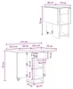 vidaXL Tavolo da pranzo 115 x 70 x 75 cm in legno Anteprima dell’immagine prodotto 13