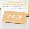 Wecker aus Holz, mit Tonsteuerung Luftfeuchtigkeit Produktbild-Vorschau 4