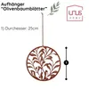 UNUS Deko Olivenblätterornament aus Metall Rost zum Produktbild-Vorschau 4