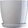 Doniczka KADAX "Turi", doniczka ze spodkiem, 14 cm, szara Podgląd zdjęcia produktu 1
