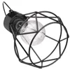 A black metal cage lantern with a clear glass bulb inside, set against a white background. Produktbild-Vorschau