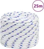 vidaXL Bootsseil Weiß 16 mm 25 m Polypropylen Produktbild-Vorschau 6