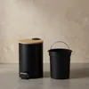 Odpadkový koš do koupelny s bambusem ZETRU, 3 l, černý Náhled obrázku produktu 20