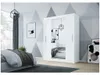 Easy4You D2 150 cm Weiß Schiebetüren Kleiderschrank Produktbild-Vorschau 2