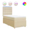 Boxspringbett mit Matratze Creme 100x200 cm Stoff Produktbild-Vorschau 1