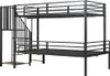 Łóżko piętrowe Sweiko 90x200cm+120x200cm, narożna szafa Podgląd zdjęcia produktu 7