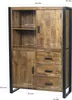 Highboard Norris 100x150x43 cm Mangoholz Stahl Schwarz Produktbild-Vorschau 6