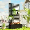 Outsunny Jardiniššre avec treillis, brise-vue, lit Voir les images du produit 2