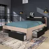 Lit à 7 tiroirs Parisot Most 140 x 200 – finition chêne Voir les images du produit 5