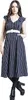 Voodoo Vixen Mittellanges Kleid Damen Stripe Wide Collar Produktbild-Vorschau 6