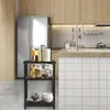 IBUYKE Beistelltisch 3 Ebenen Schwarz Industrie-Design Produktbild-Vorschau 8