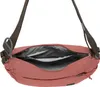 An open view of a pink shoulder bag, showing its interior compartments. Produktbild-Vorschau