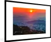 MuchoWow® Gerahmtes Poster Oranger Sonnenuntergang über Produktbild-Vorschau 1