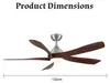 ZELURXX Deckenventilator mit LED Licht, 132 cm, 6 Stufen, Produktbild-Vorschau 7