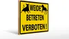 Holzschild Warnung Betreten der Weide verboten, 40 x 30 cm, Produktbild-Vorschau 1