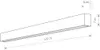 Wandleuchte LED Metall 122 cm breit Weiß länglich Produktbild-Vorschau 2