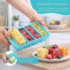 Silikonové mrazicí tácy s víky, 2 kusy, stohovatelné, s Náhled obrázku produktu 5