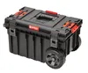 A black rolling toolbox with red accents, shown from a slightly elevated side angle against a white background. Voir les images du produit