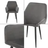 A collage of four images showing different angles of a dark gray armchair. Voir les images du produit