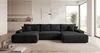 CORNERO Ecksofa mit schlaffunktion VERONA U-Form schwarz Produktbild-Vorschau 3