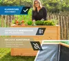 A woman is tending to a raised garden bed filled with plants. Náhled obrázku produktu