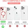Custodia magnetica trasparente per iPhone 14, compatibile Anteprima dell’immagine prodotto 7